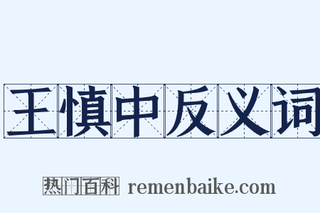 王慎中反义词是什么意思的图片